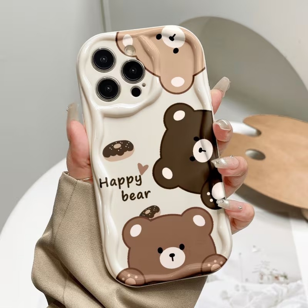 Apple Iphone 15 - Niedliche Bären- und coole Tiger-Muster Handyhülle