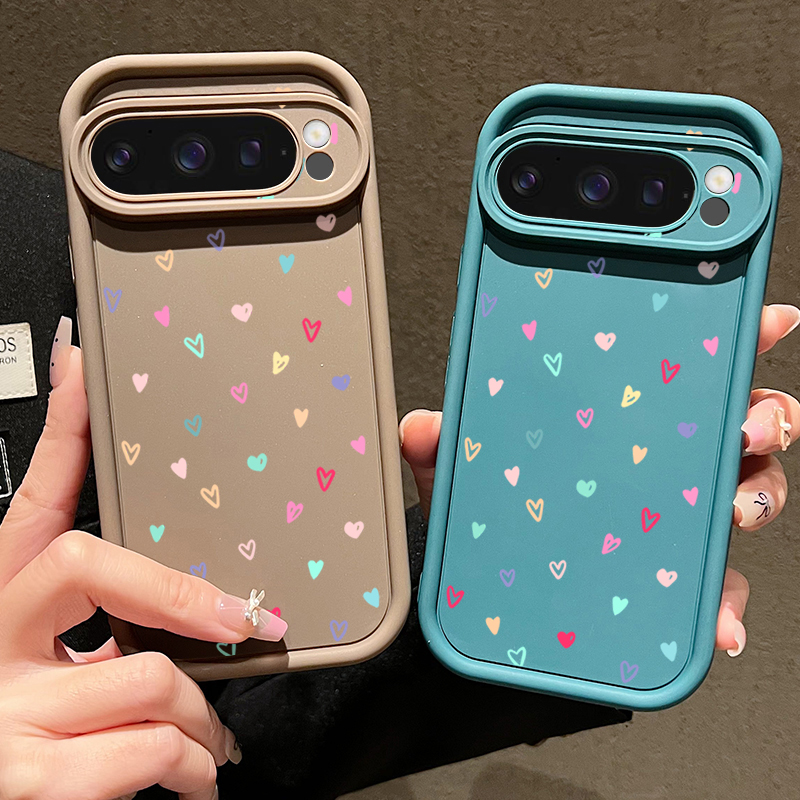 Bunte kleine Herzen weiche Hül – Google Pixel 9 Pro Bewertung und Preis