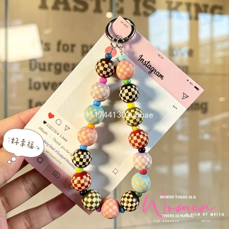 Original Holz-Plaid-Perlen-Han – Phone Accessories Charms Bewertung und Preis